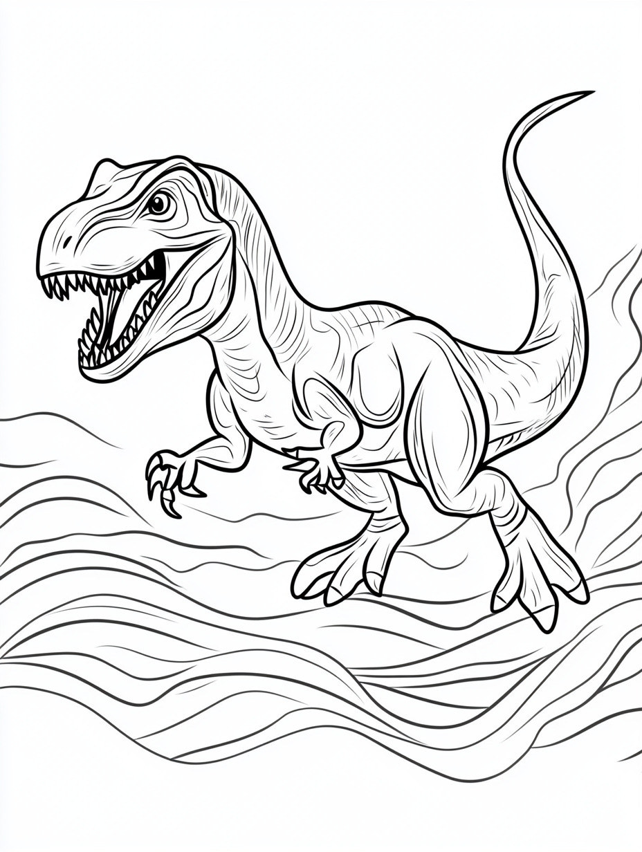 Indominous Rex para colorir (6)