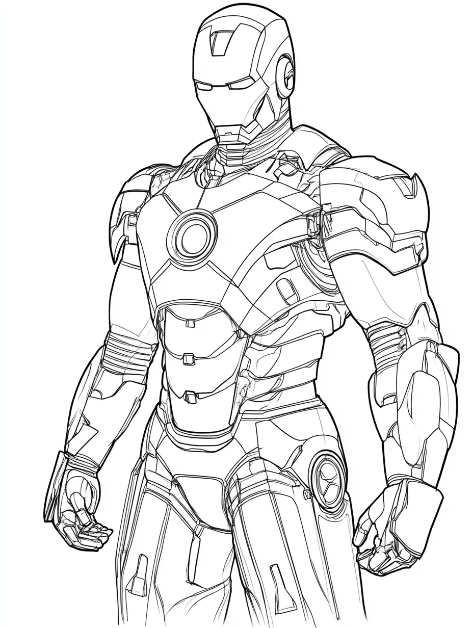 Iron man para colorir (10)