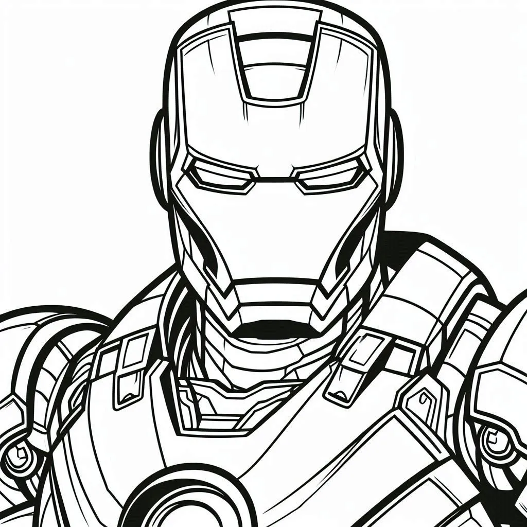 Iron man para colorir (2)