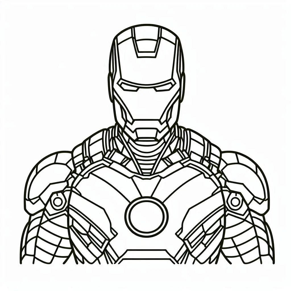 Iron man para colorir (3)