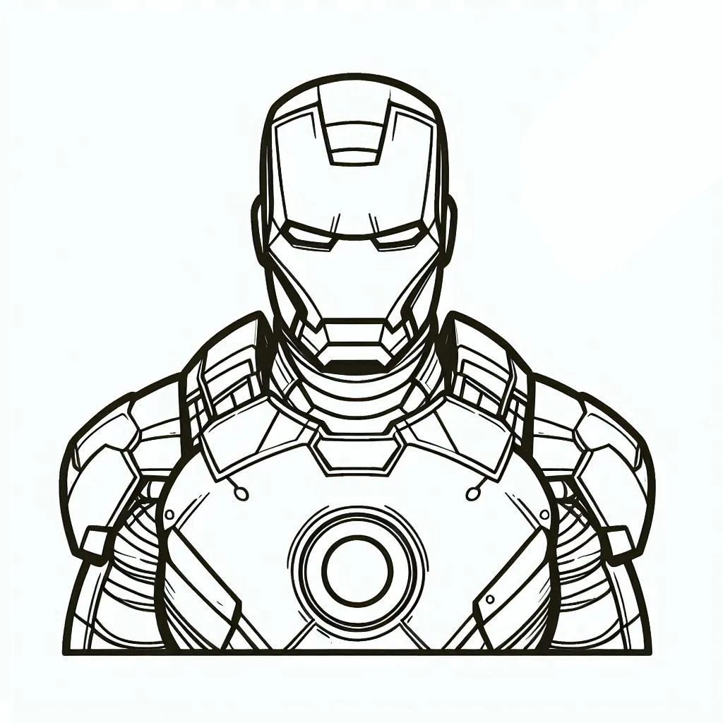 Iron man para colorir (4)