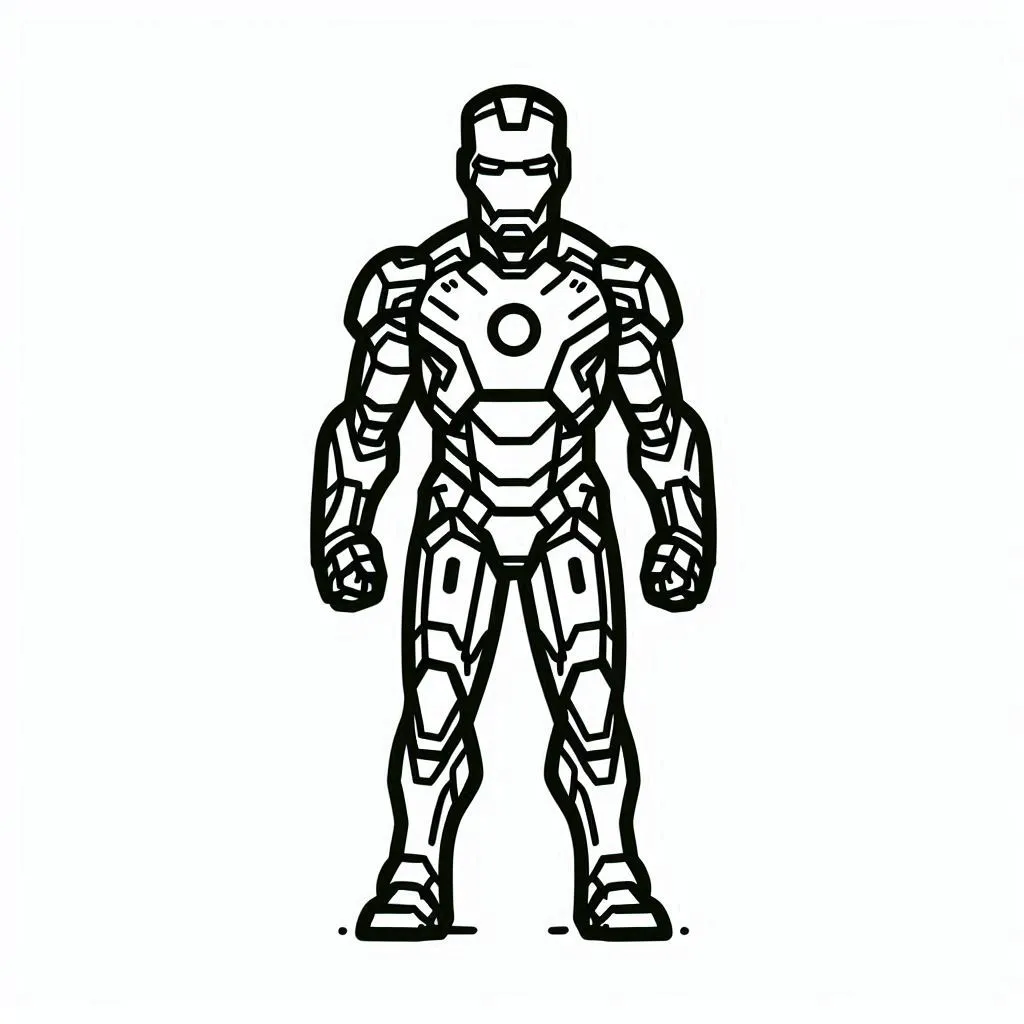 Iron man para colorir (6)