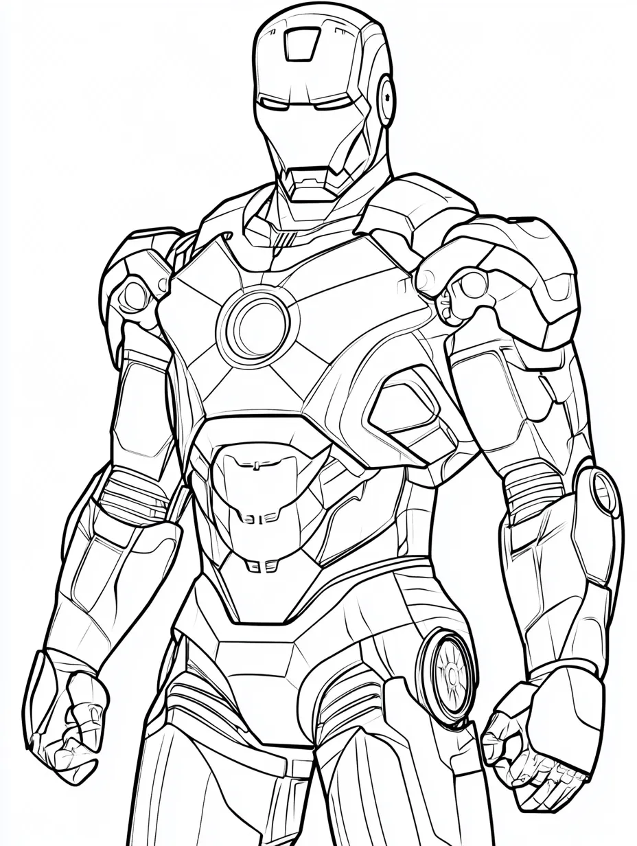 Iron man para colorir (8)