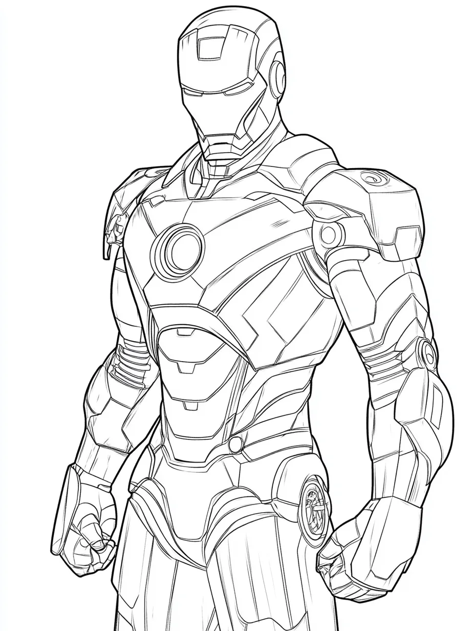 Iron man para colorir (9)