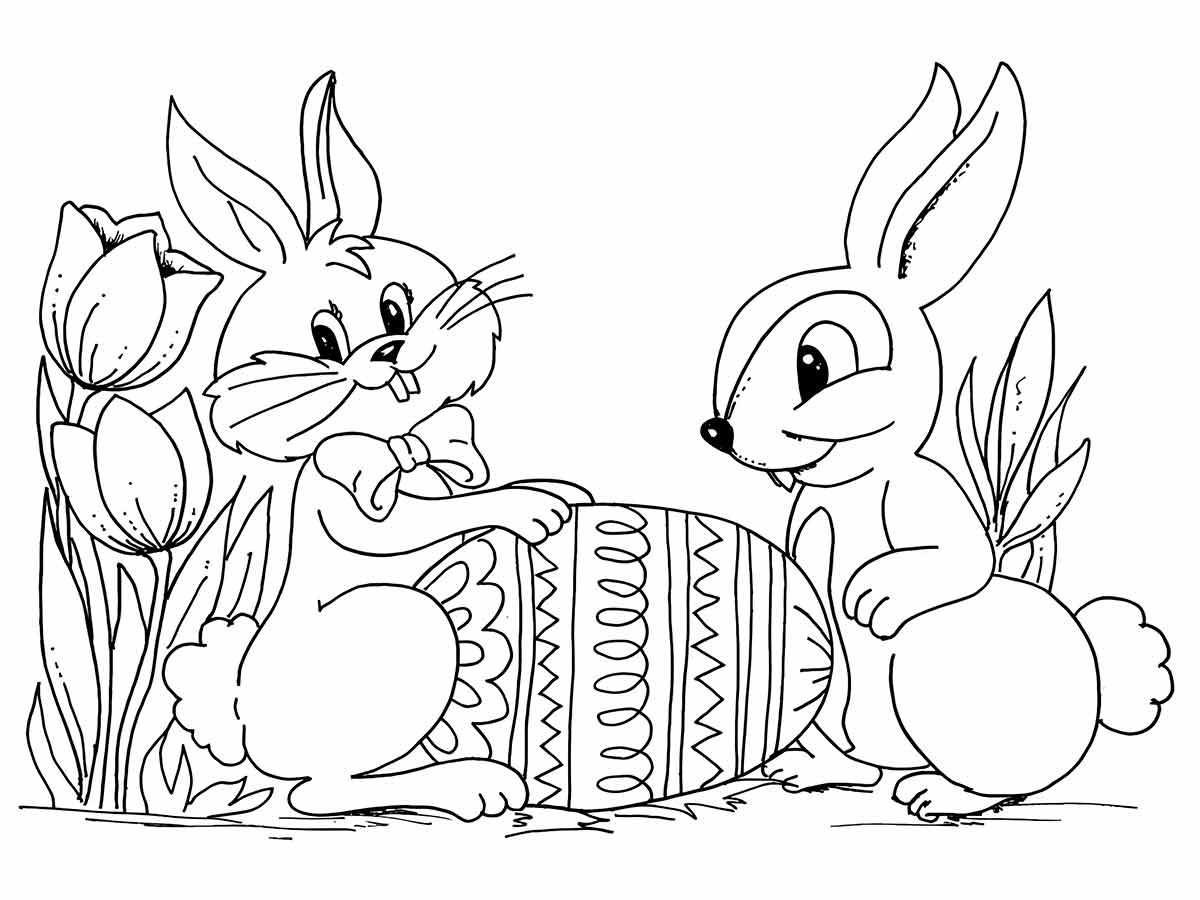 coelhos da pascoa para colorir 58