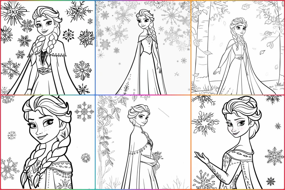 colorir Elsa para colorir