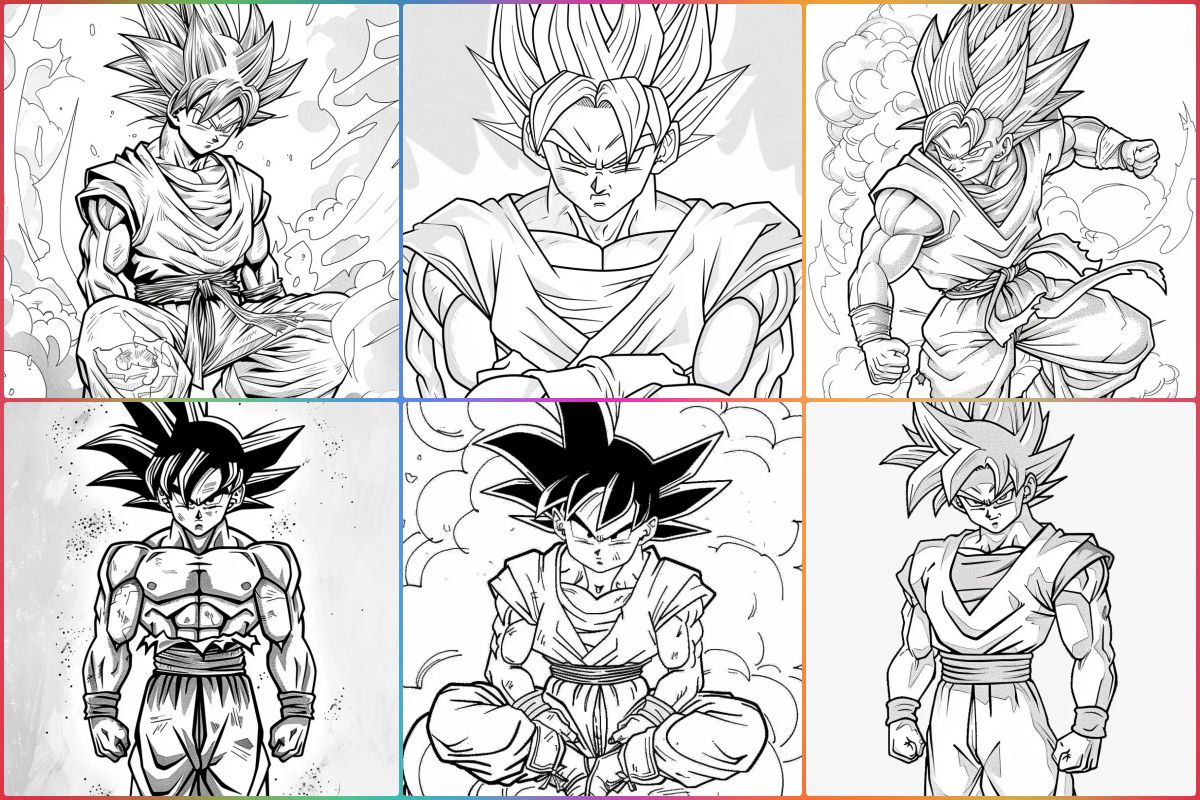 colorir Goku para colorir