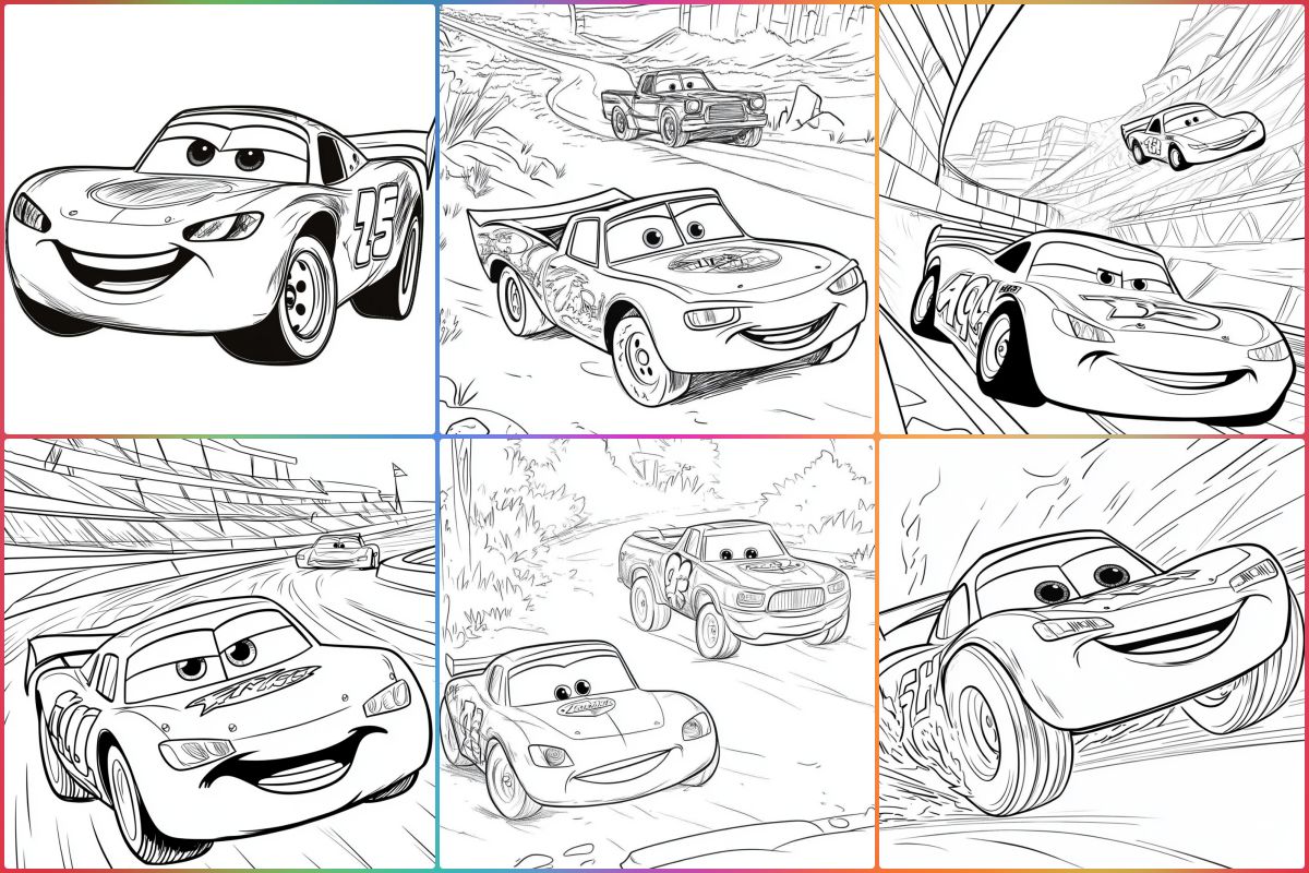 colorir Lightning McQueen para colorir