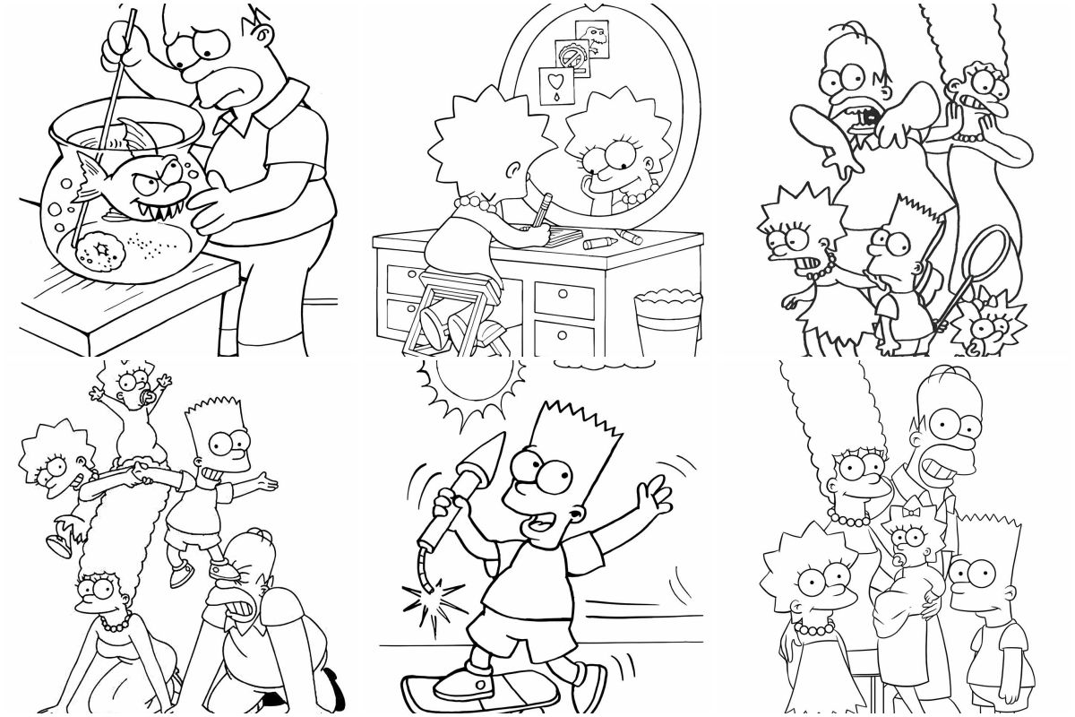 Simpsons para colorir