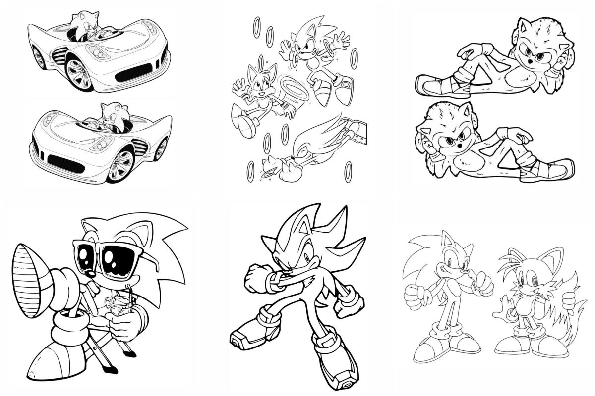 Sonic para colorir