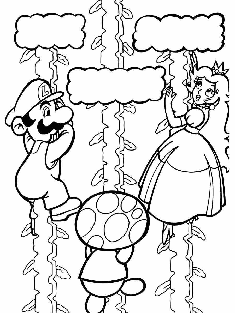 desenho da princess peach mario para colorir