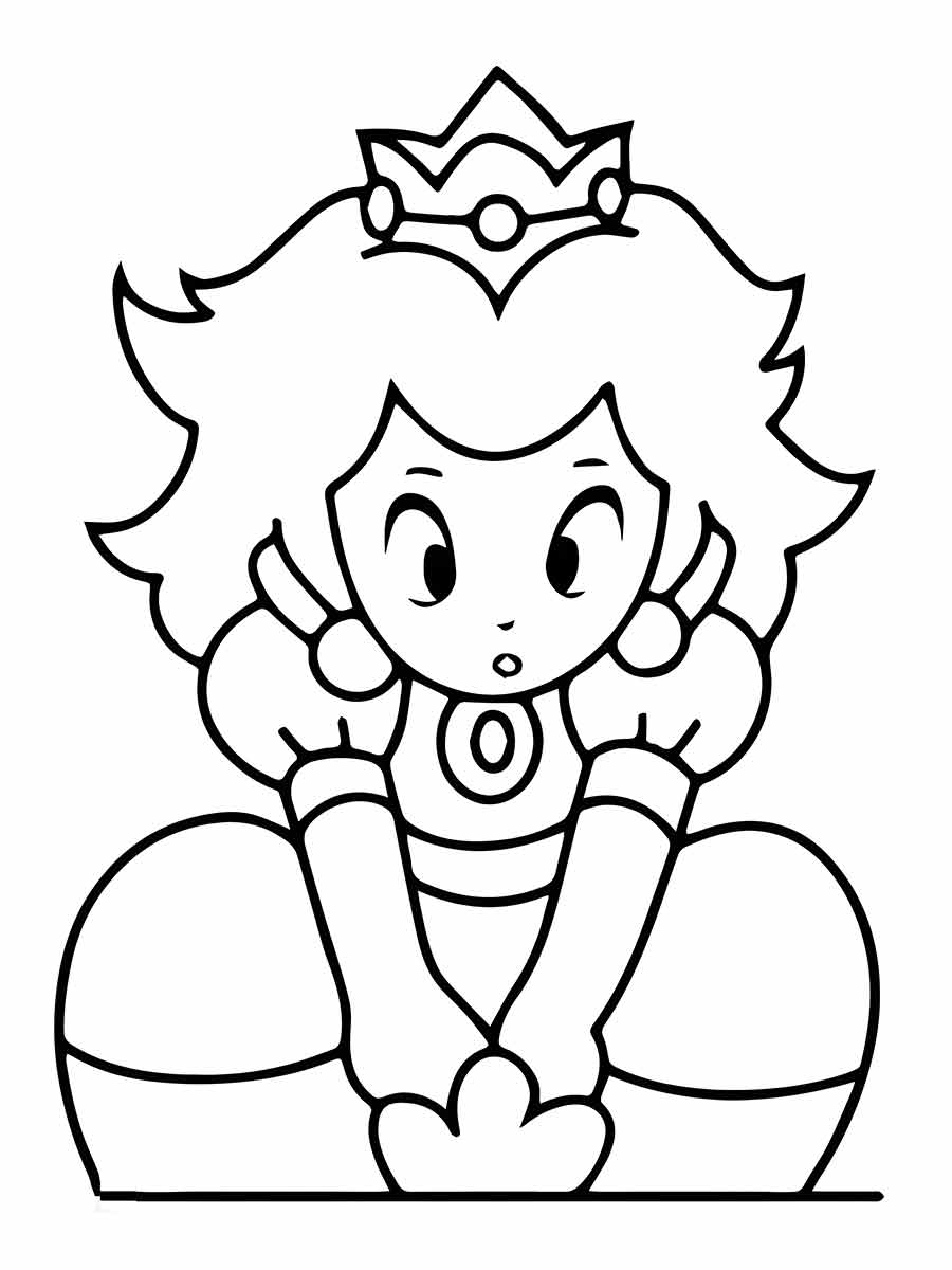 desenho da princess peach para colorir 1