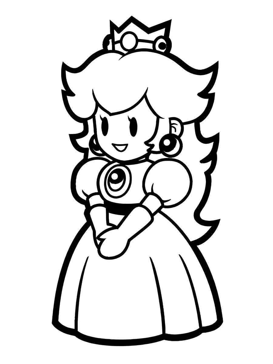 desenho da princess peach para colorir 2