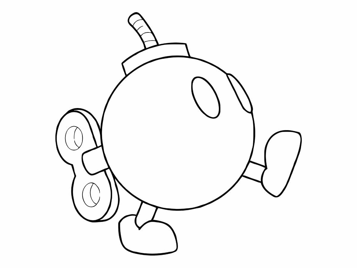 desenho de Bob bomba para colorir