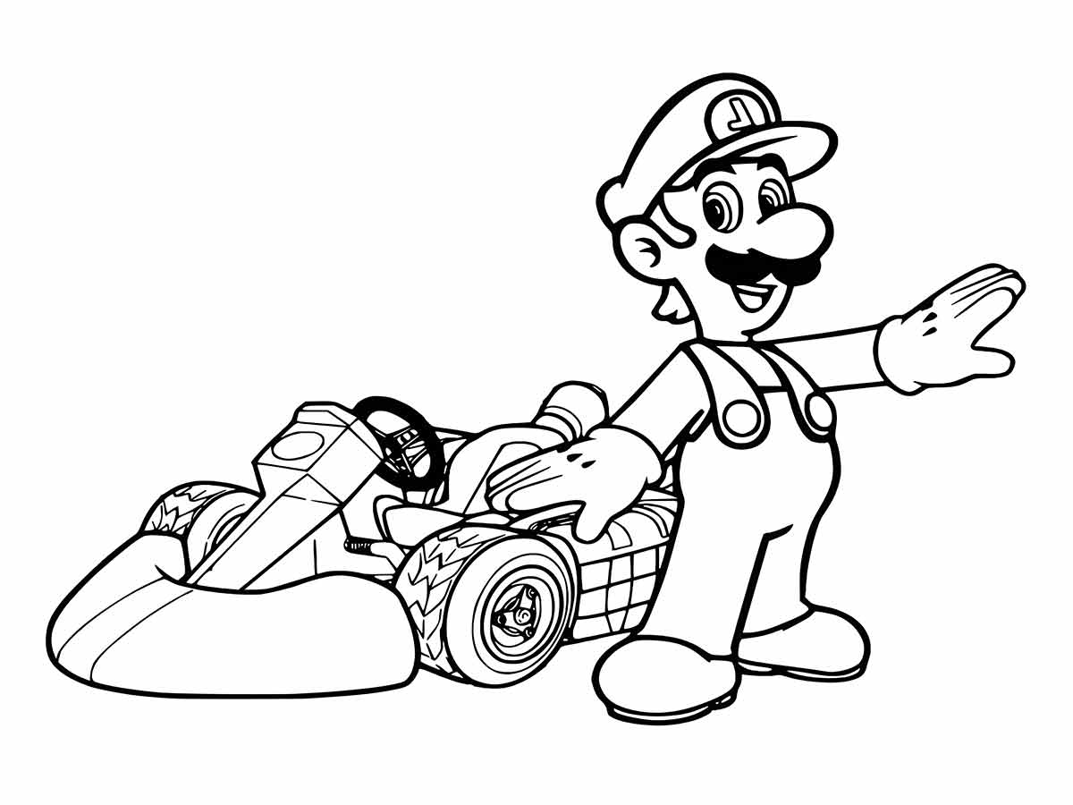 desenho de Luigi car para colorir