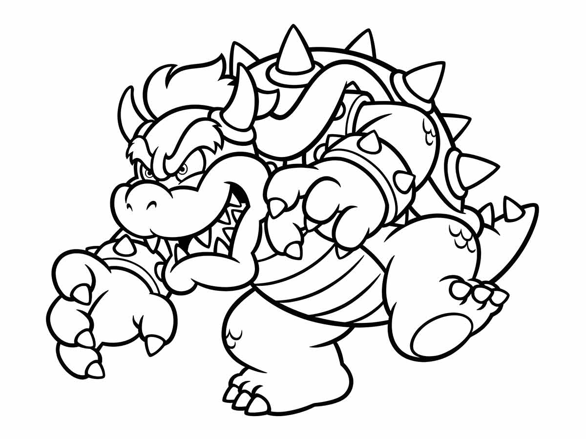 desenho de bowser para colorir 2