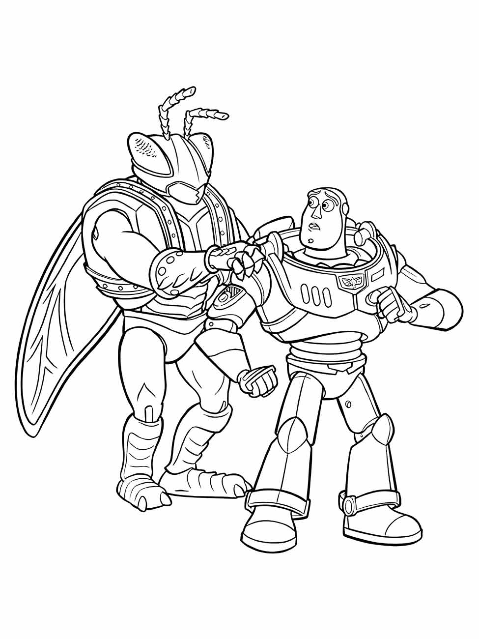 desenho de buzz lightyear e imperador zurg para colorir 1