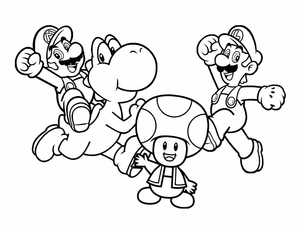 desenho de mario Luigi para colorir 3