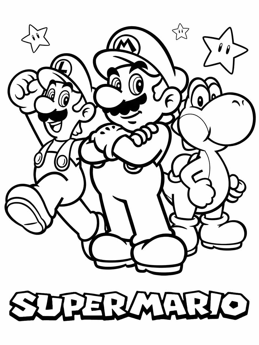 desenho de mario Luigi para colorir 4