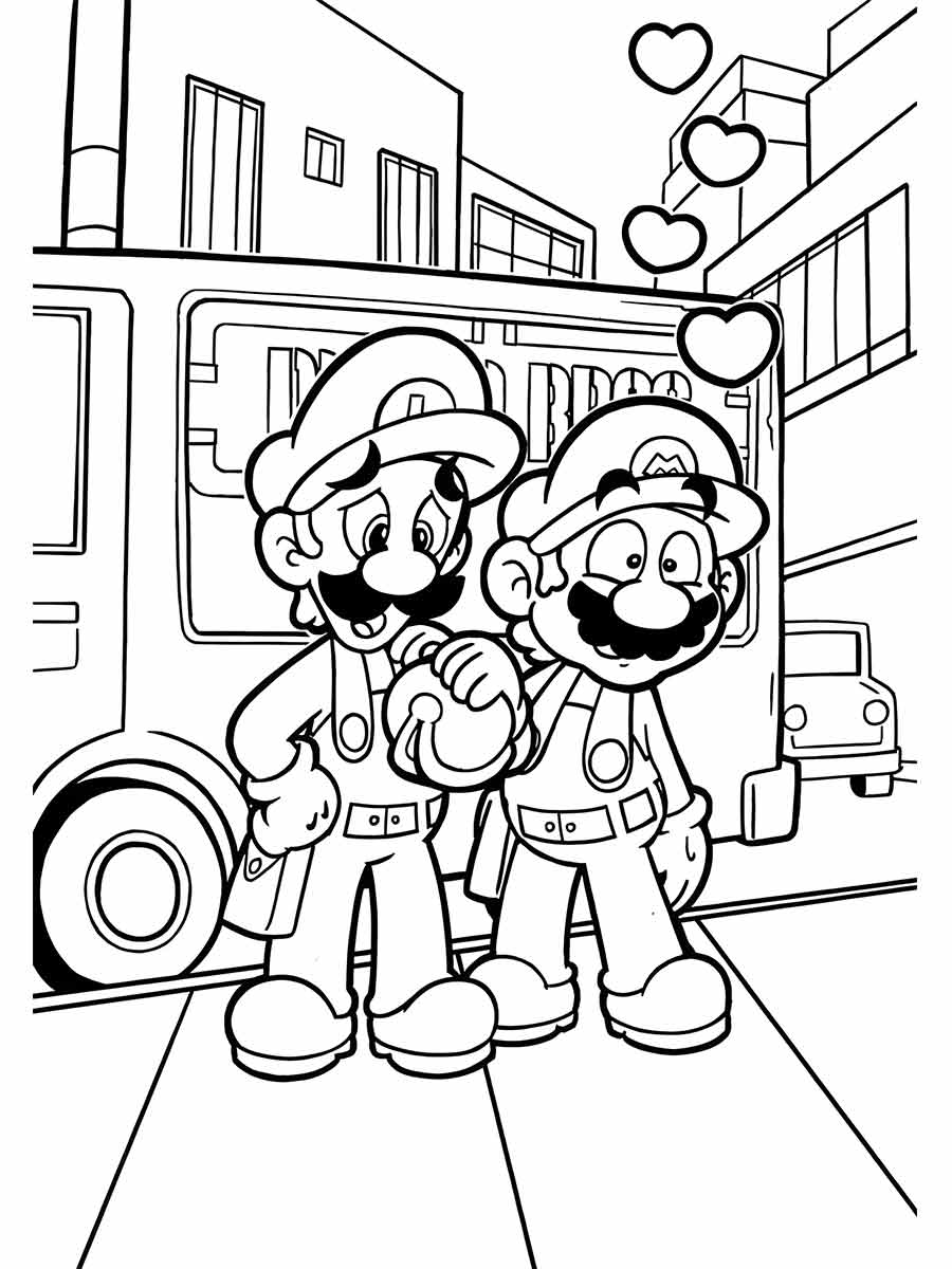 desenho de mario Luigi para colorir 5