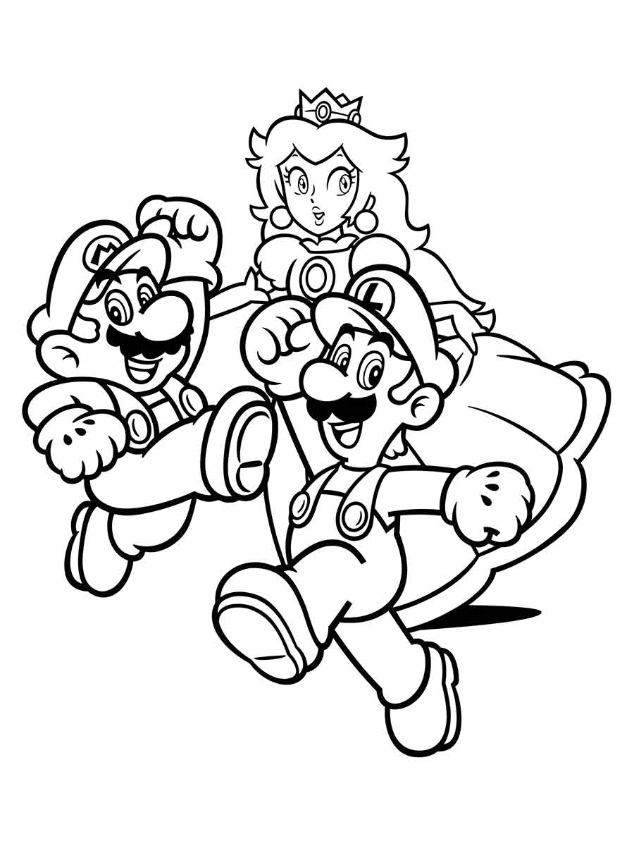 desenho de mario Luigi para colorir 6