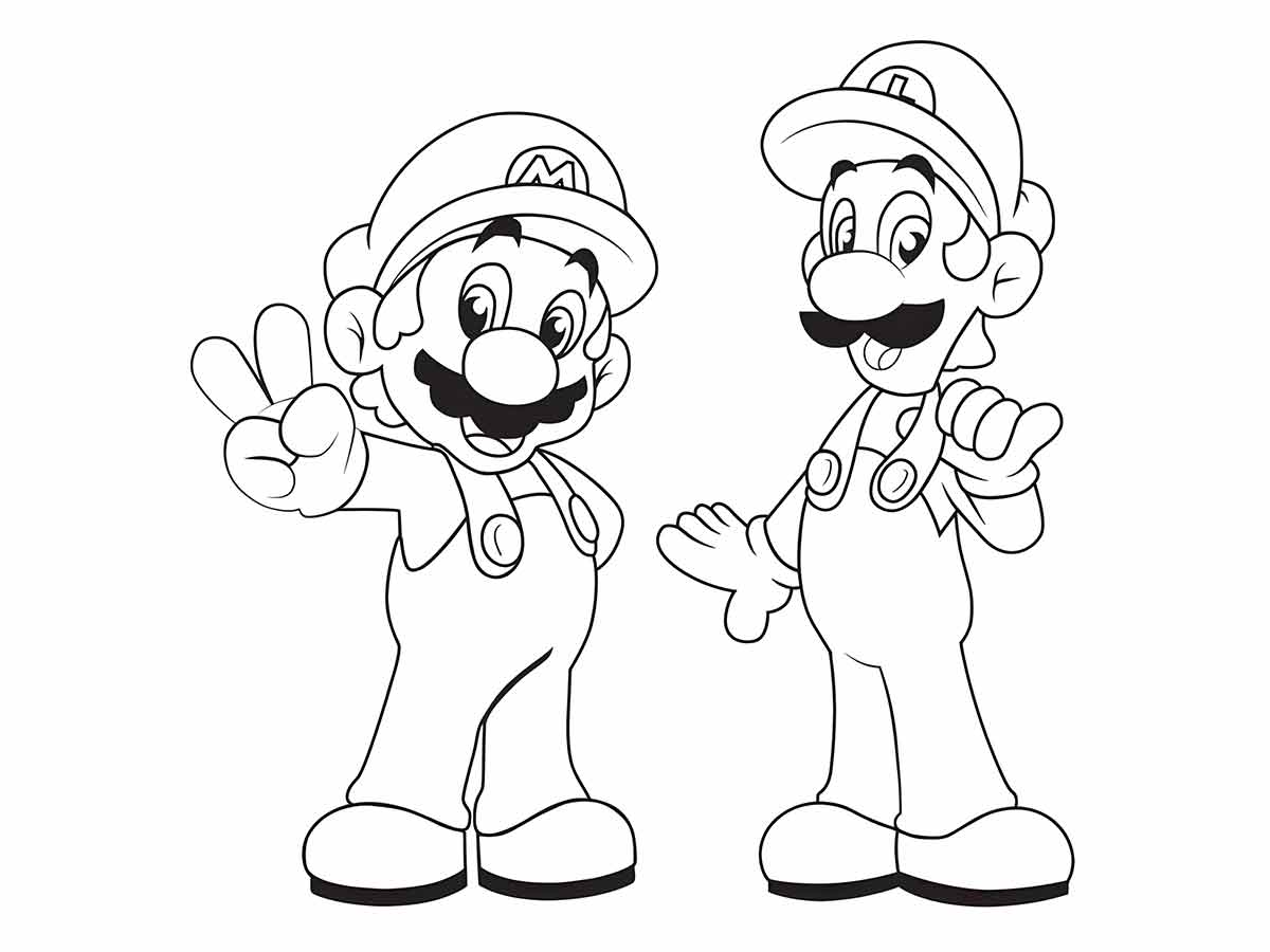 desenho de mario Luigi para colorir 9