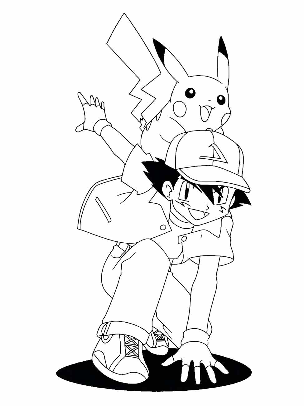 desenho de pikachu para colorir 48