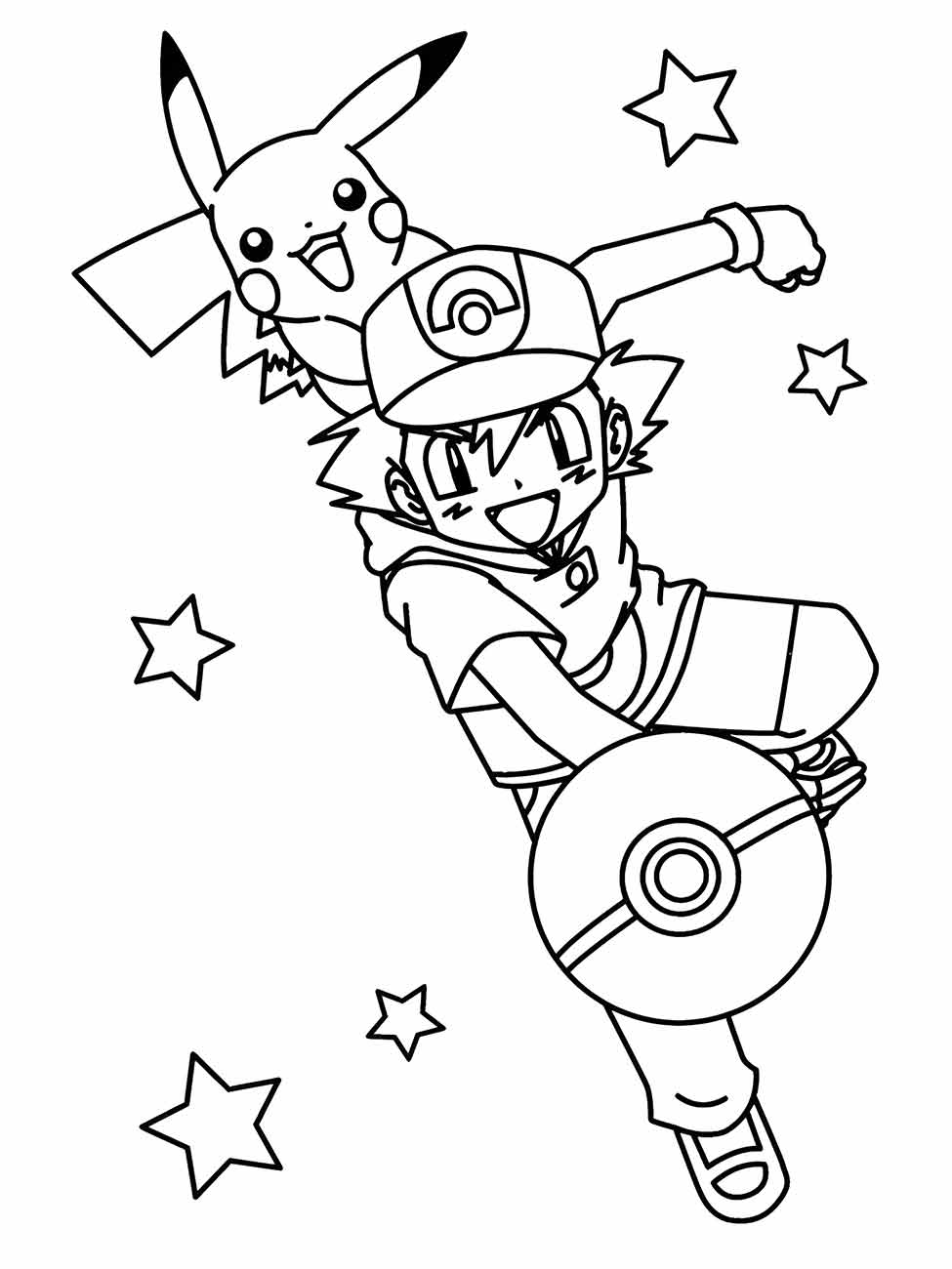 desenho de pikachu para colorir 58