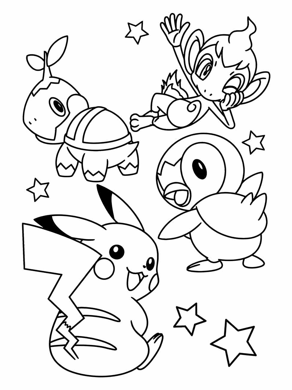 desenho de pikachu para colorir 60