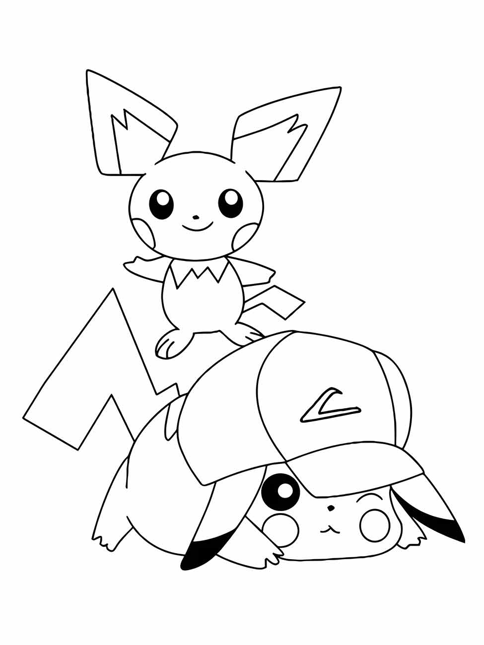 desenho de pikachu para colorir 62