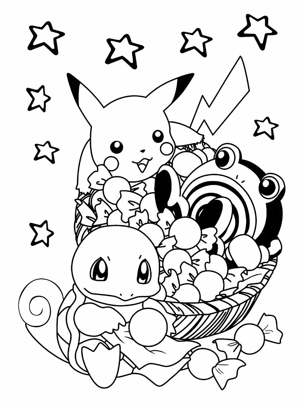 desenho de pikachu para colorir 64