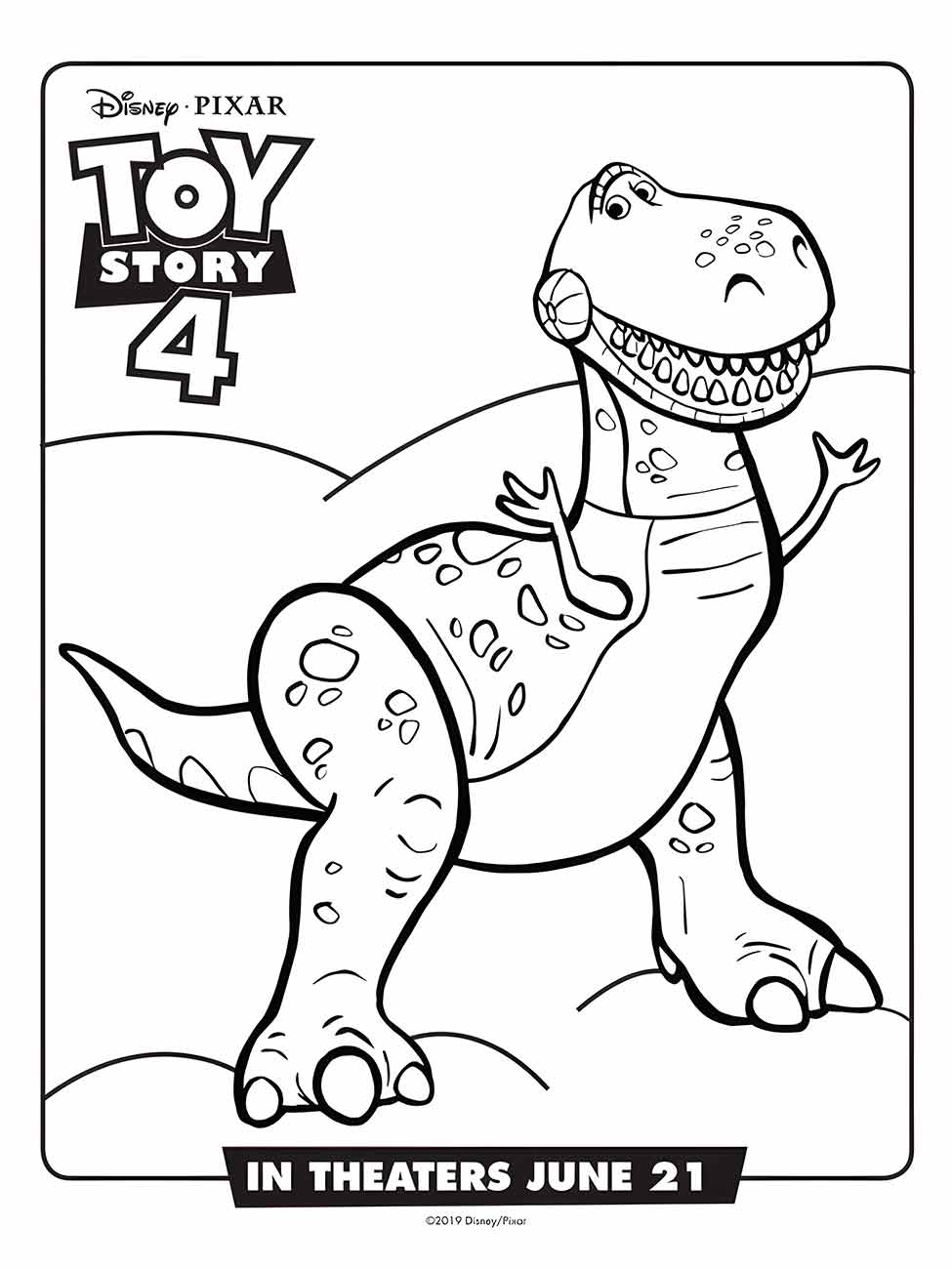 desenho de rex para colorir 1