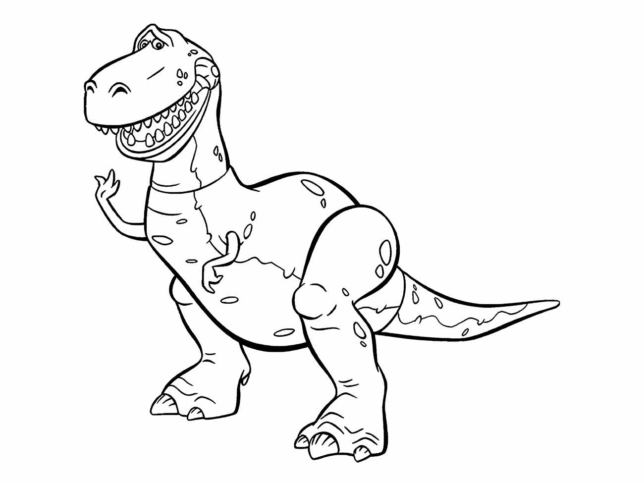 desenho de rex para colorir 3