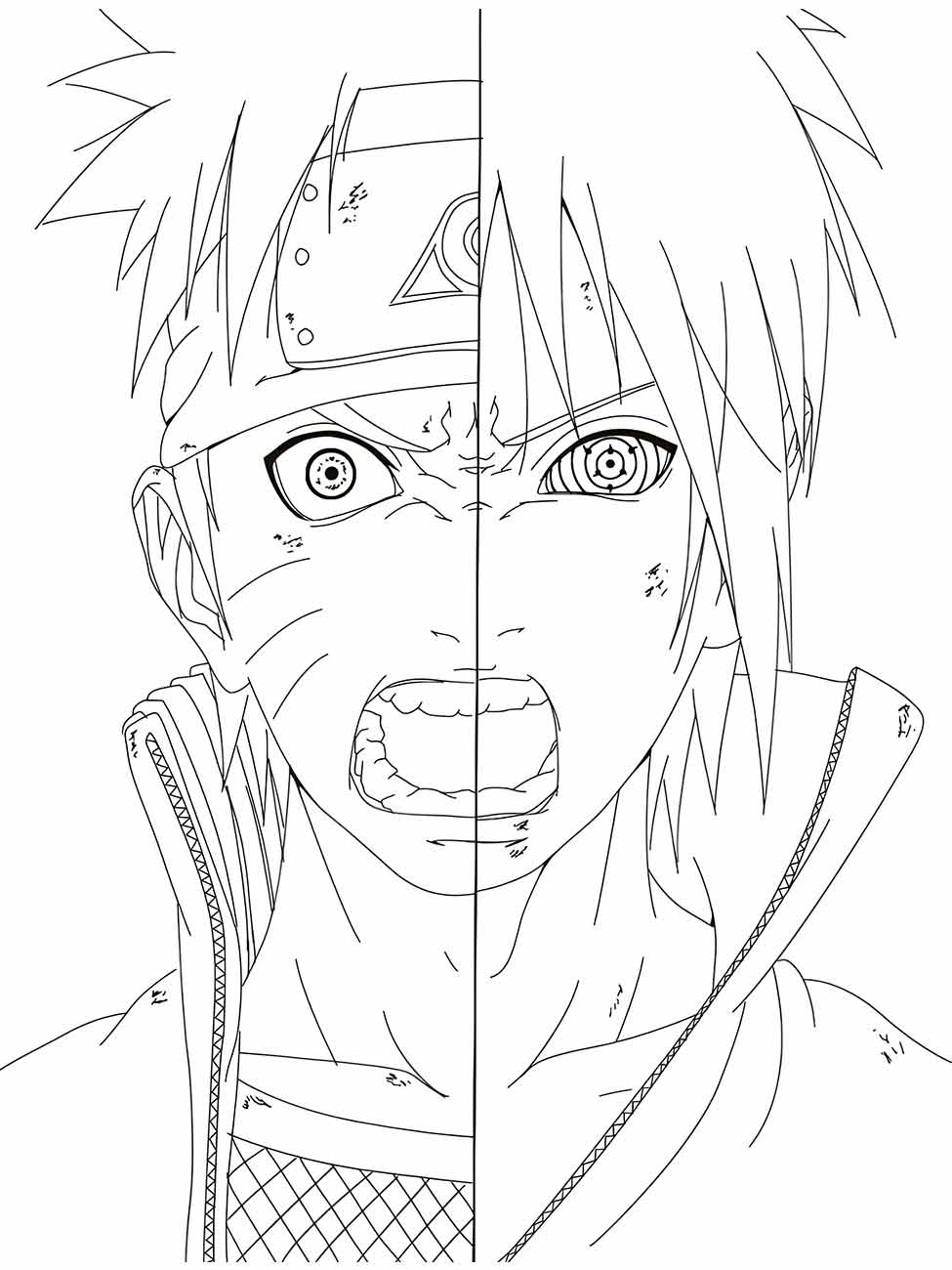 desenho de sasuke para colorir 45