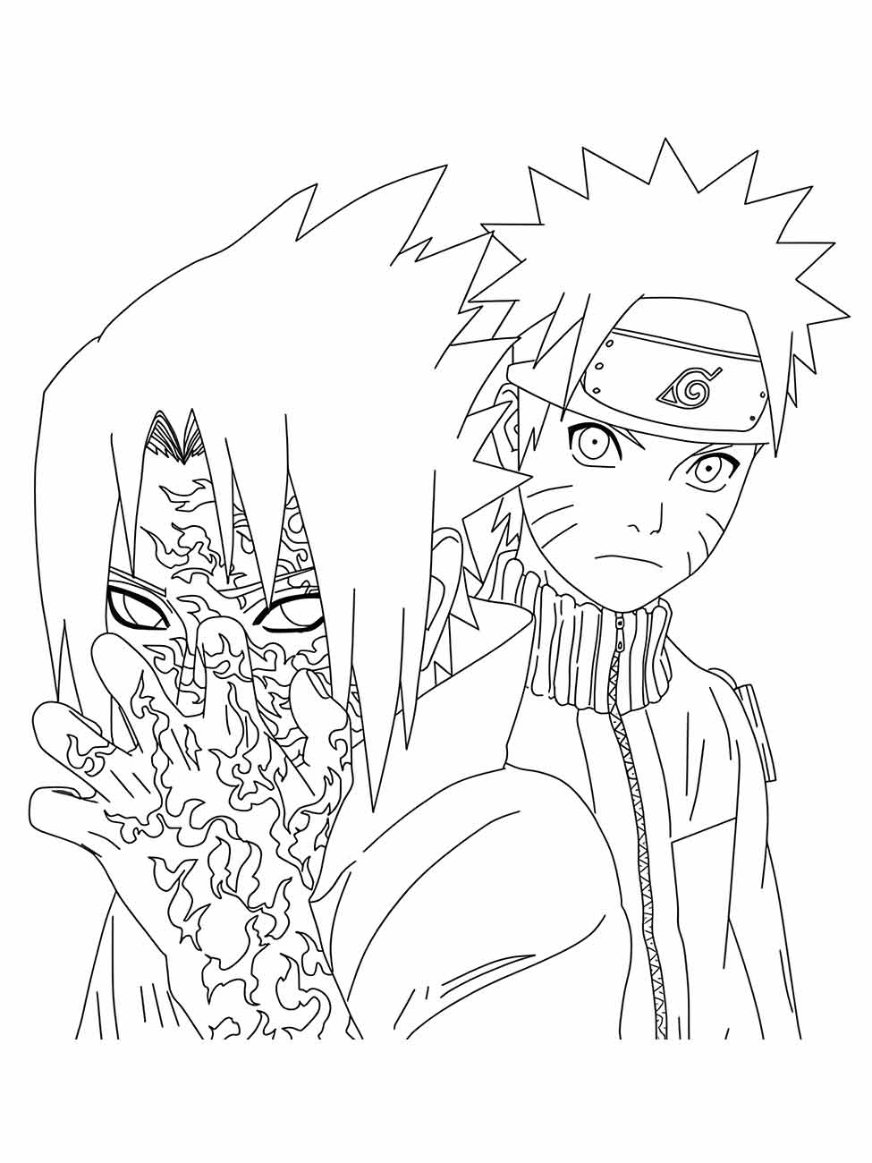 desenho de sasuke para colorir 55