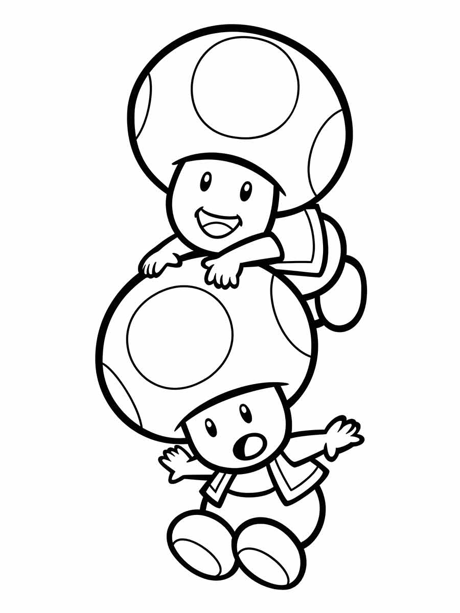 desenho de toad para colorir 2 - Educarolando - Aprender brincando