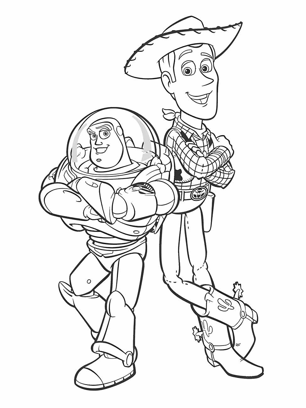 desenho de woody e buzz lightyear para colorir 2