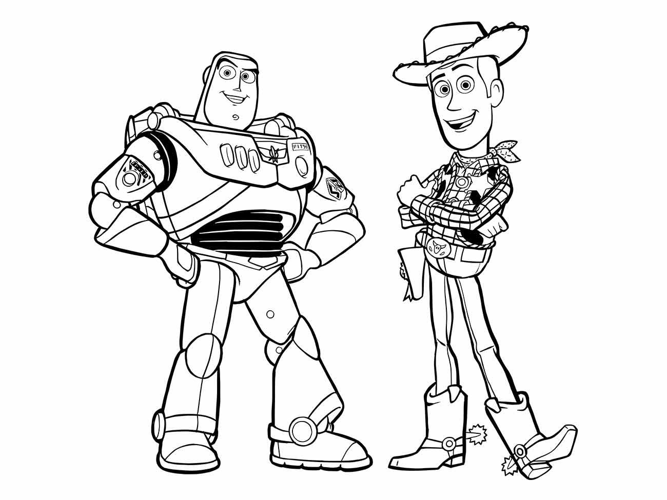 desenho de woody e buzz lightyear para colorir 4