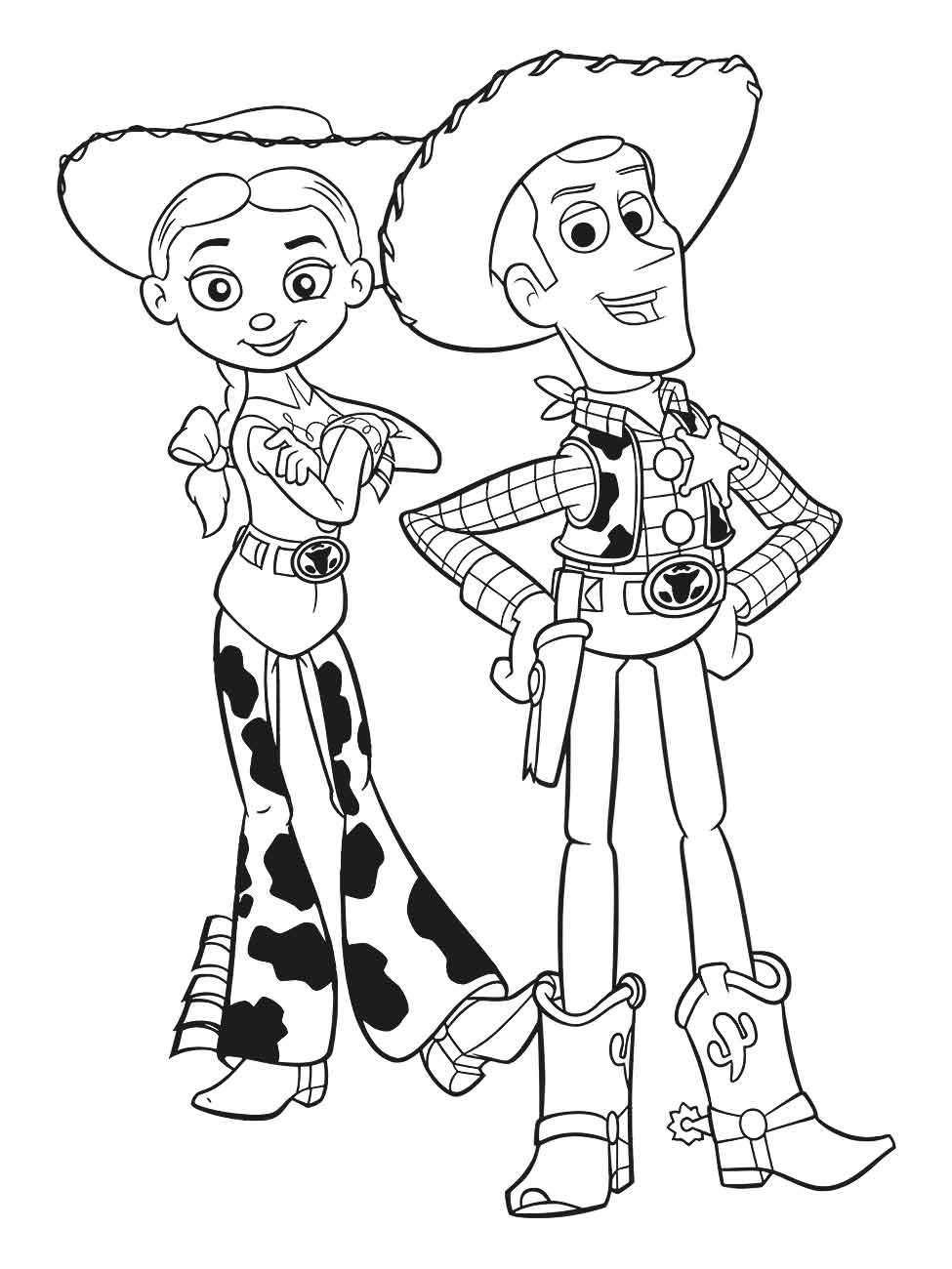 desenho de woody e jessie para colorir 1