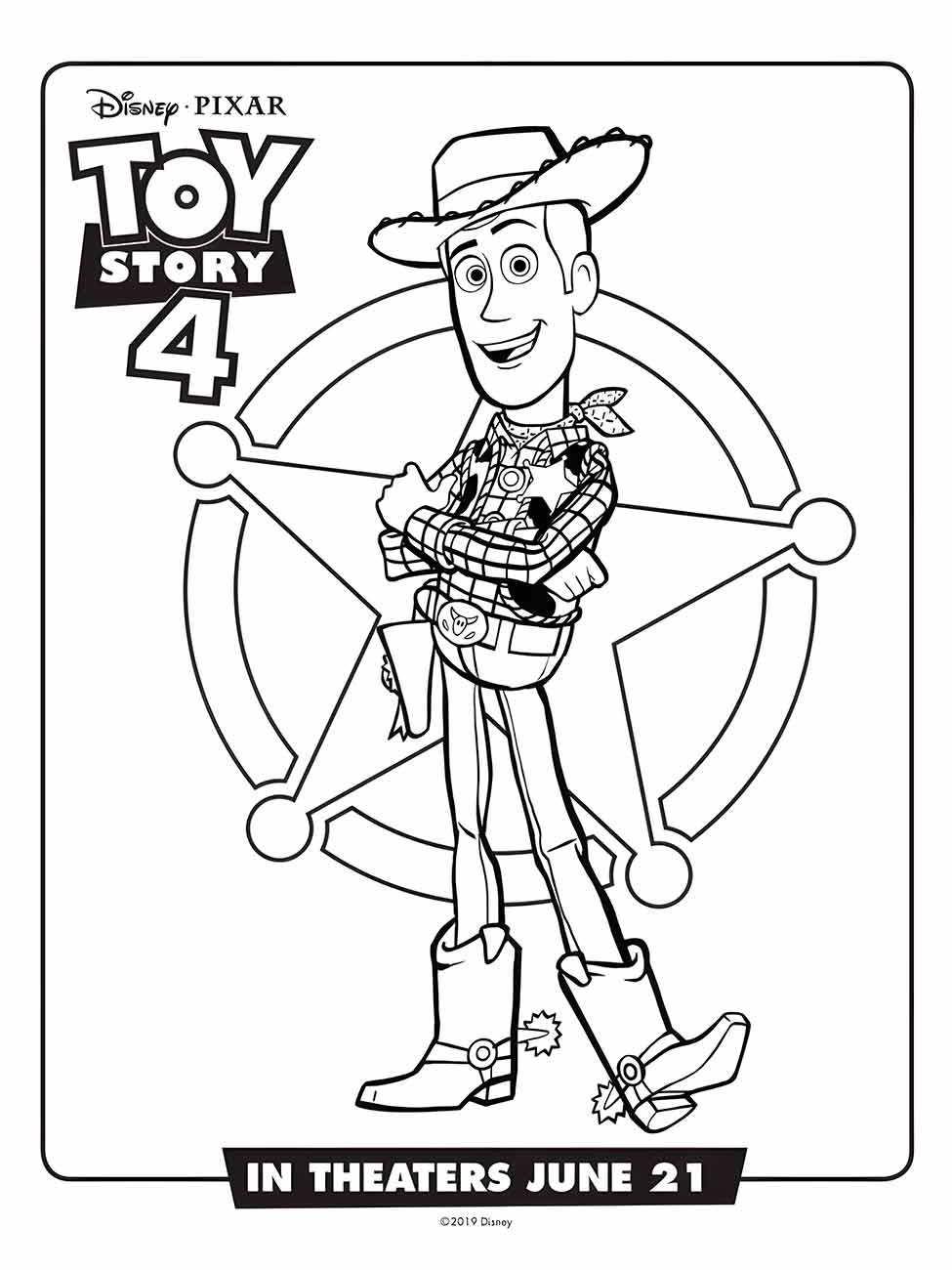 desenho de woody para colorir 2