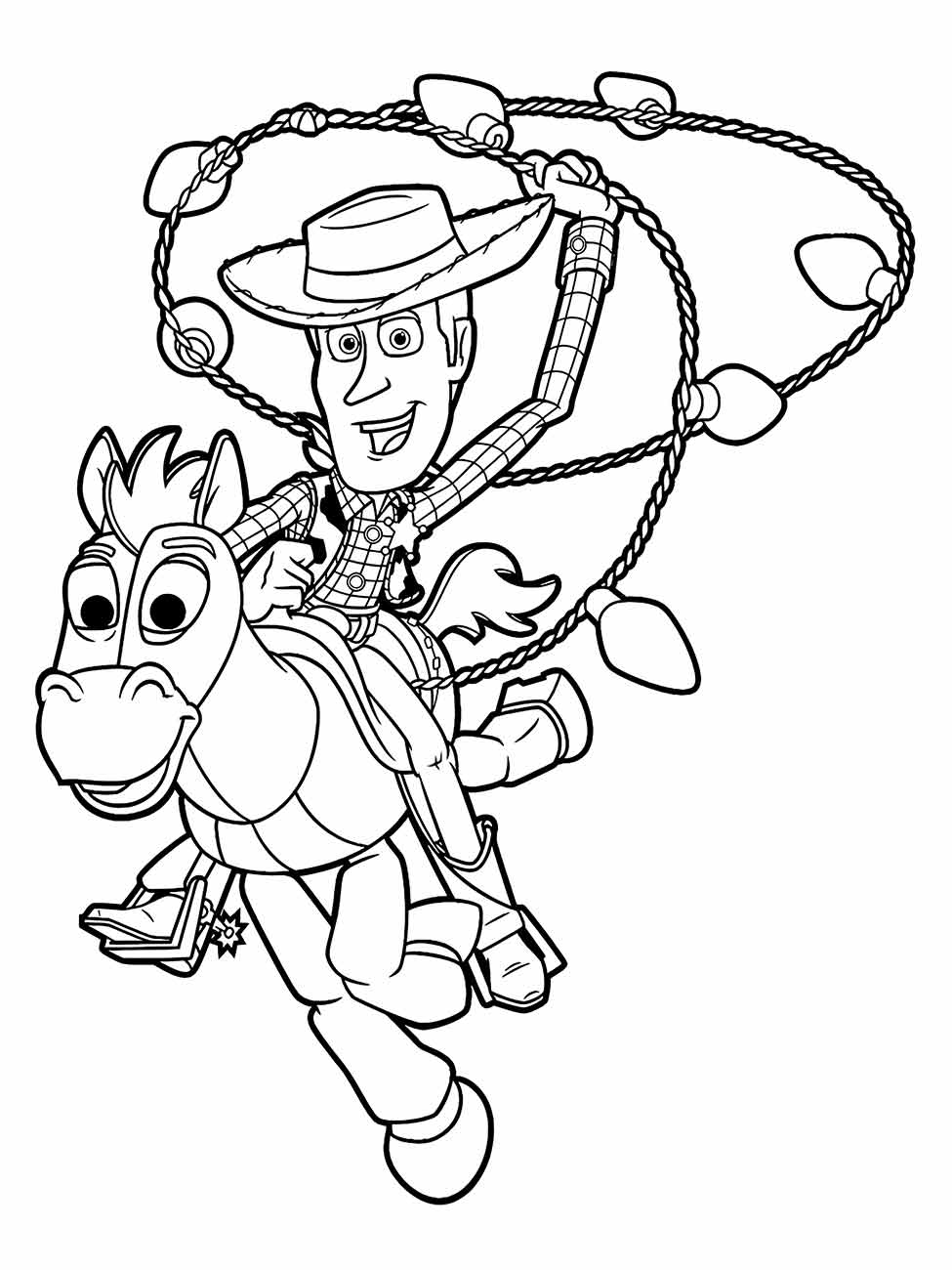 desenho de woody para colorir 3