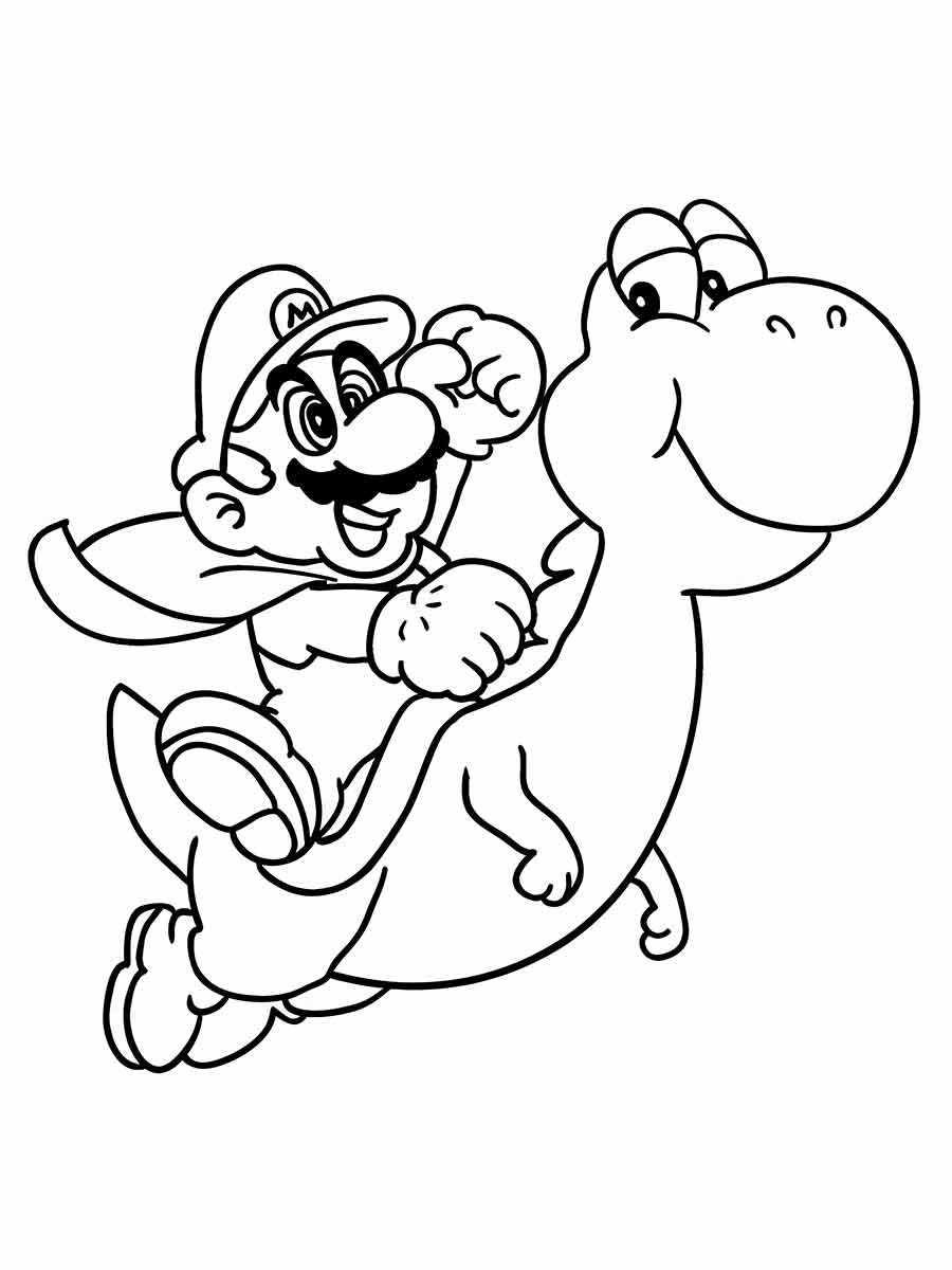 desenho de yoshi mario para colorir