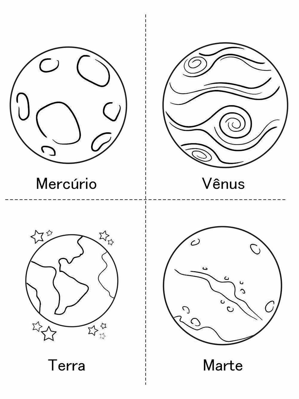 desenho planetas para colorir 2