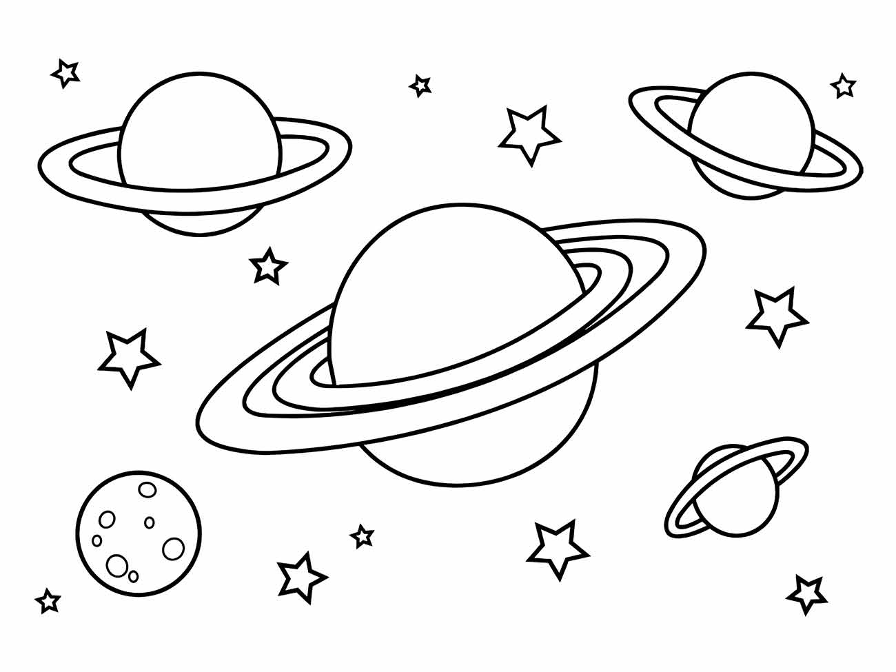 desenho planetas para colorir 3