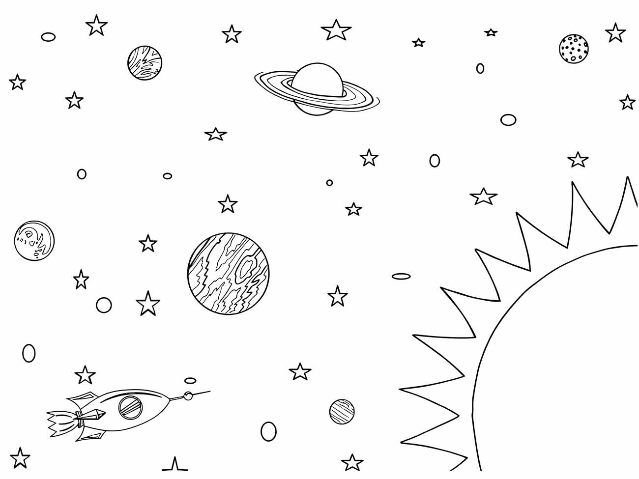 desenho planetas para colorir 4