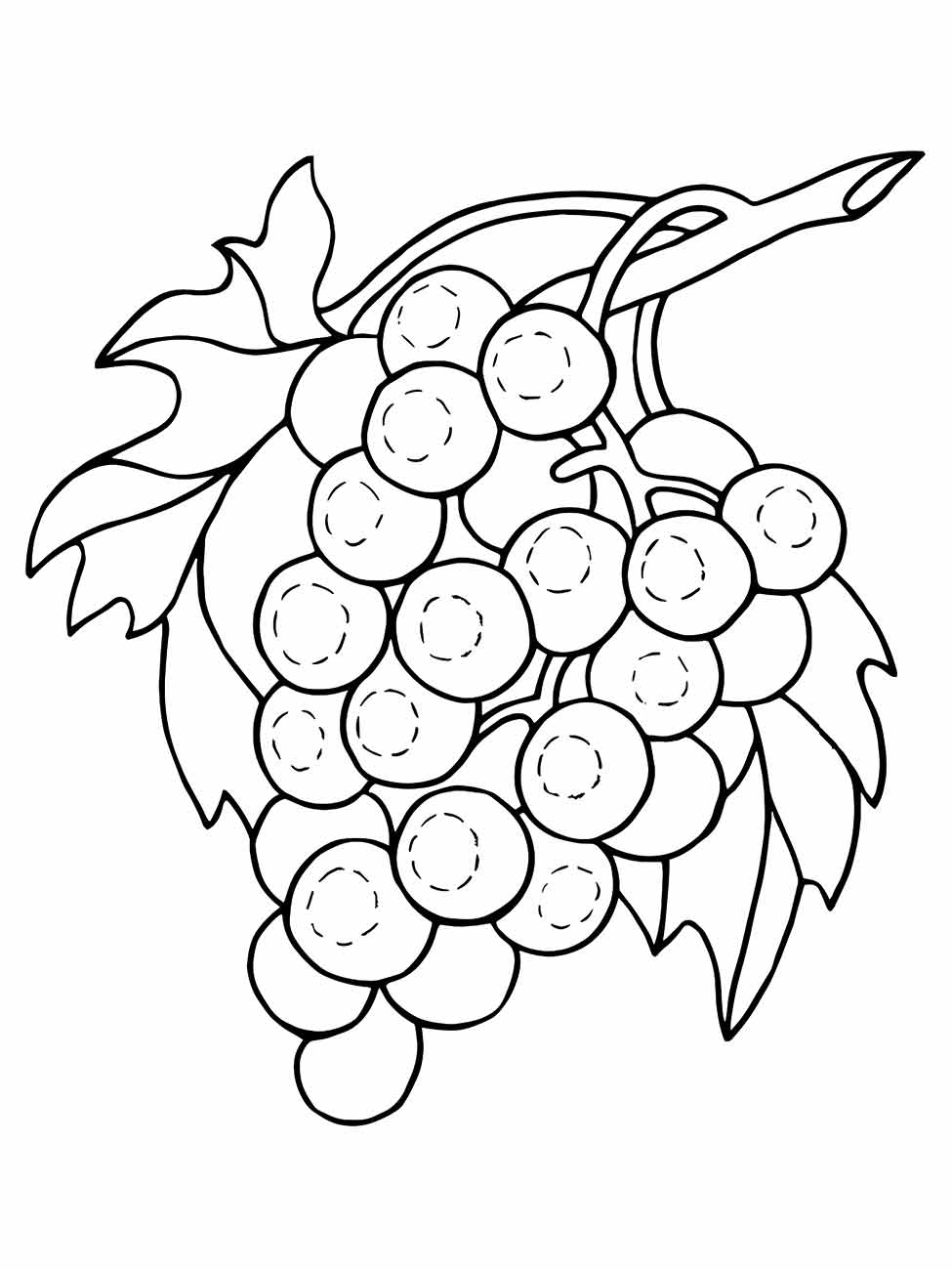 desenho uvas para colorir 19