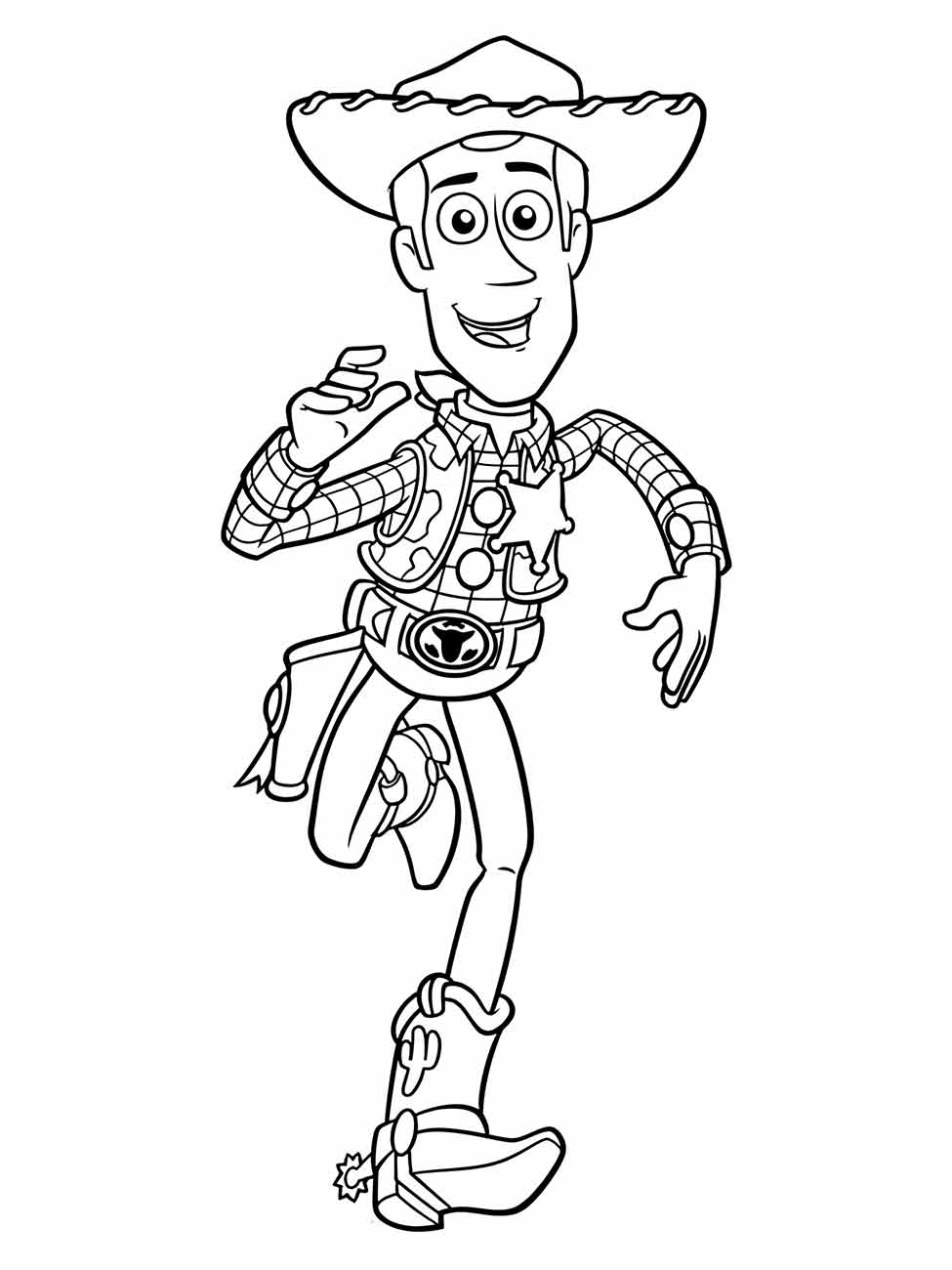 desenho xerife woody para colorir 2