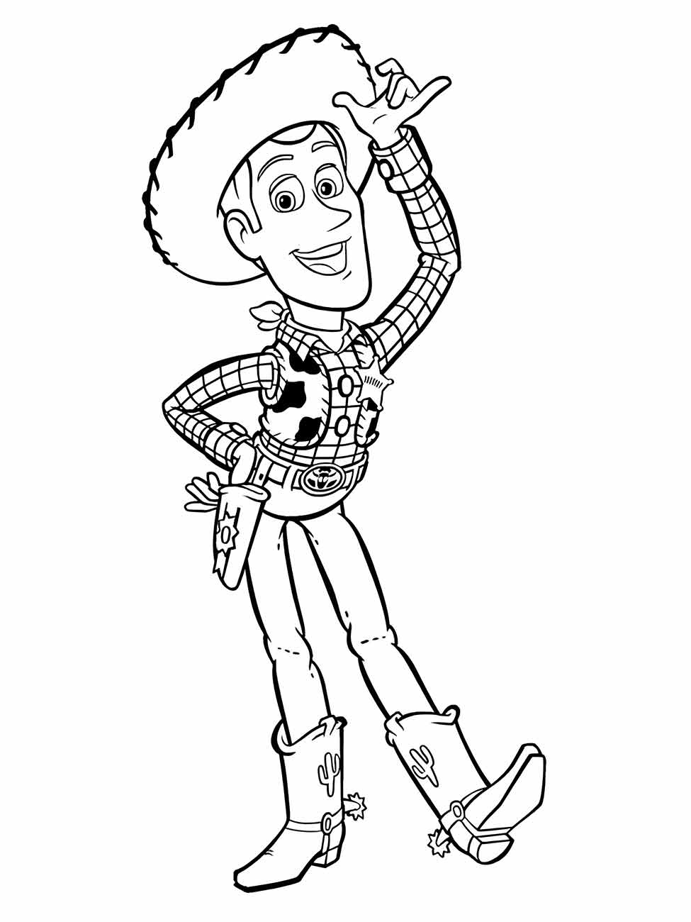 desenho xerife woody para colorir 3