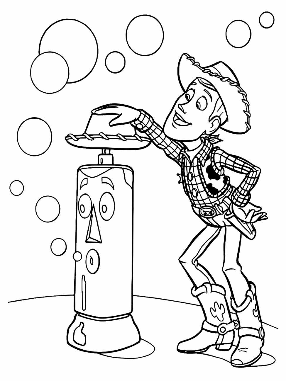 desenho xerife woody para colorir