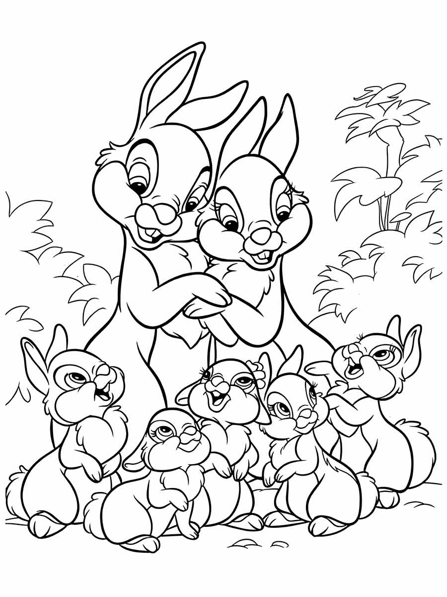 desenhos de coelhos da pascoa para colorir 61